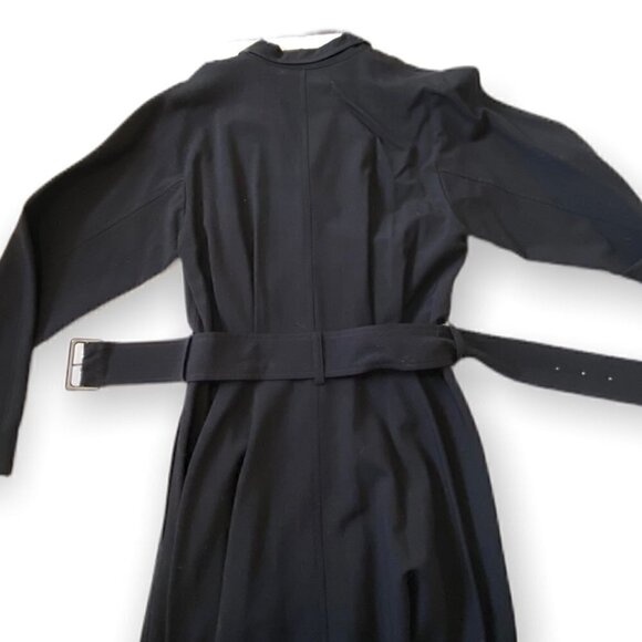 Vintage 90s, Comme des Garçons‎ Tricot Navy Wool Belted Midi Dress, Size Small - Picture 9 of 16